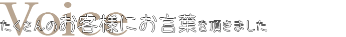 たくさんのお客様にお言葉を頂きました